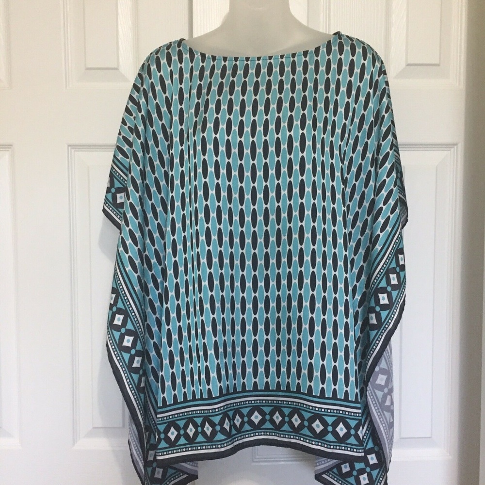 Michael Kors Shirt Blouse S/M Small Medium Blue - Picture 1 of 5